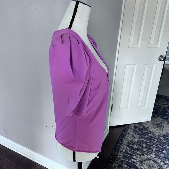 Intimately Free People Bodysuit Womens L Va Va Voop V Neck Short Puff Sleeve Top - Picture 5 of 5